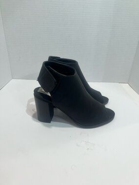 Shiekh Black Open-Toe Ankle Heel Booties
